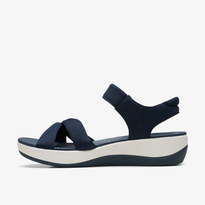 Arla Shore Navy Textile | Clarks for sale - Women
