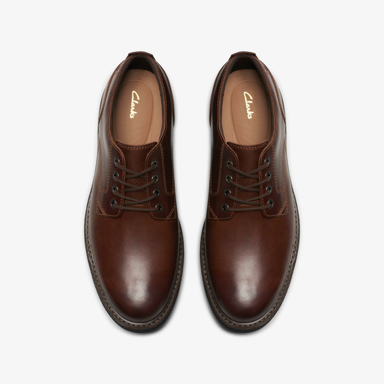 Batcombe Tie Dark Tan Leather | Clarks for sale - Men