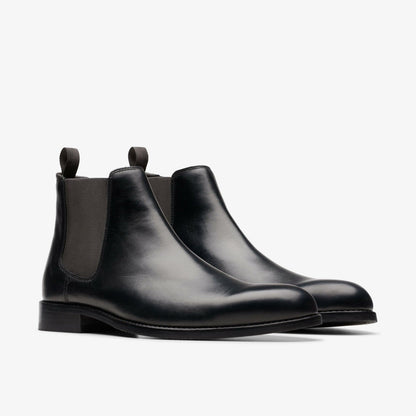 Craft Arlo Top Chelsea Boot Black Leather | Clarks outlet - Men