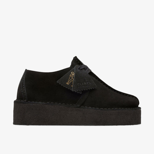 Trek Wedge Black Suede | Clarks for sale - Women