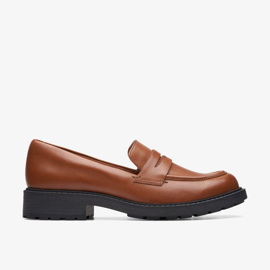 Orinoco 2 Penny Loafer Dark Tan Leather | Clarks online - Women