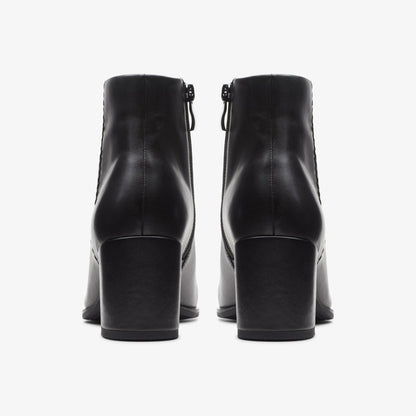 Freva 55 Zip Ankle Boot Black Leather | Clarks on Sale - Women