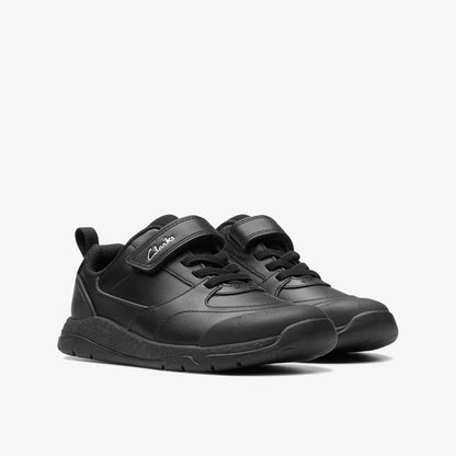 Steggy Stride Kid Black Leather | Clarks outlet - Kids