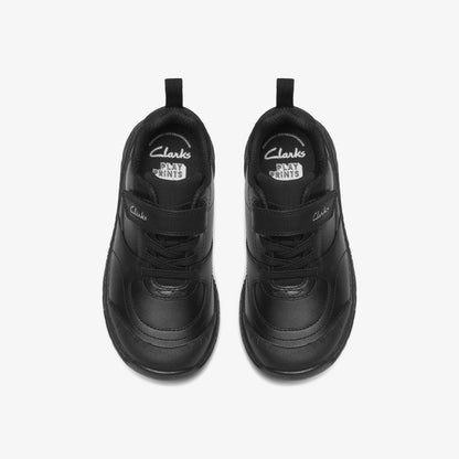 Steggy Stride Kid Black Leather | Clarks outlet - Kids