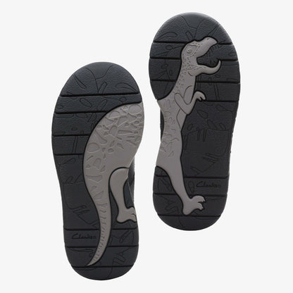 Steggy Stride Kid Black Leather | Clarks outlet - Kids