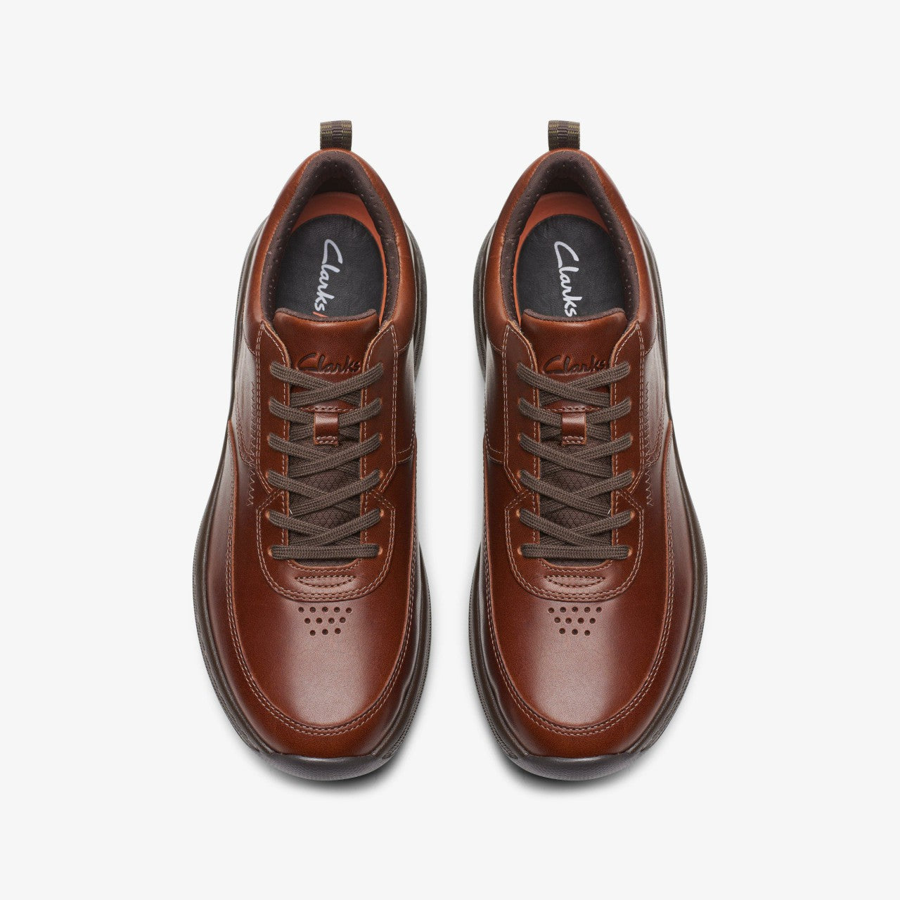 Clarks Pro Lace Dark Tan Leather | Clarks on Sale - Men
