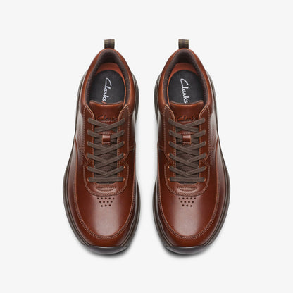 Clarks Pro Lace Dark Tan Leather | Clarks on Sale - Men