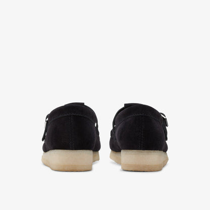Wallabee T Bar Black Suede | Clarks on Sale - Women