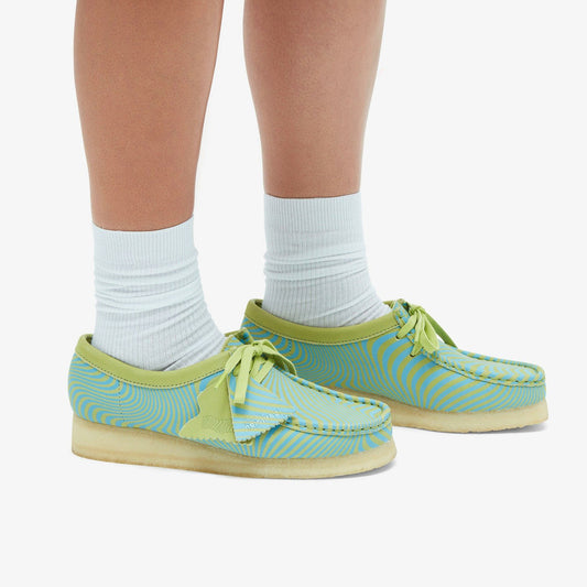 Wallabee Blue / Lime Print | Clarks online - Women
