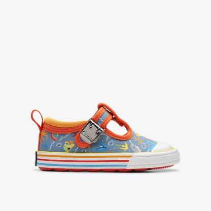 Foxing Fish Toddler Grey Print | Clarks on Sale - Kids