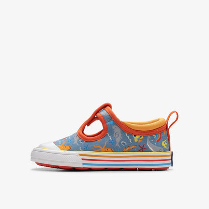 Foxing Fish Toddler Grey Print | Clarks on Sale - Kids