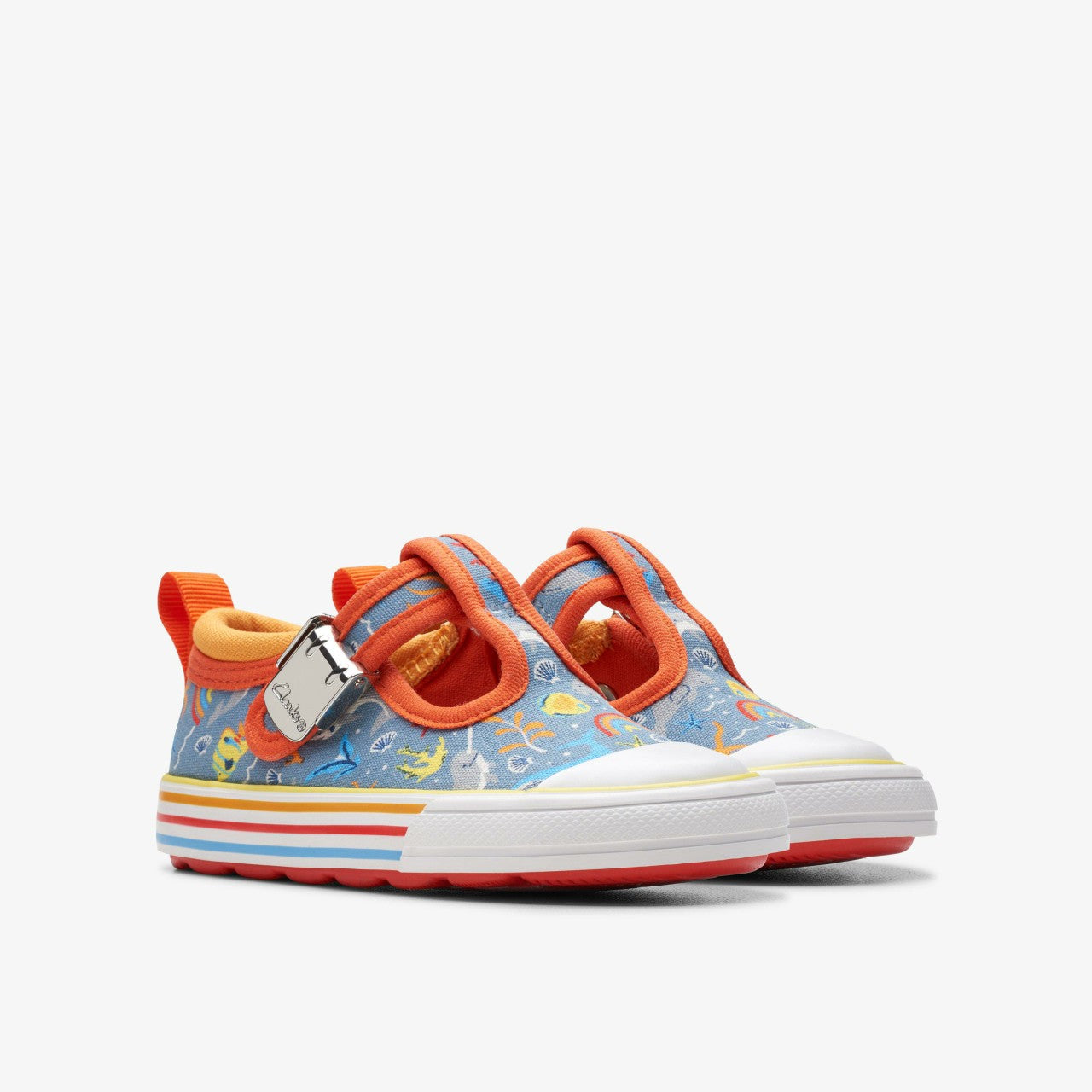 Foxing Fish Toddler Grey Print | Clarks on Sale - Kids