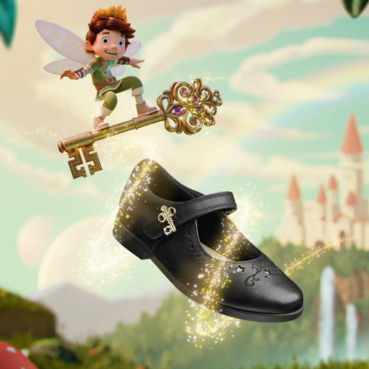 Lock Magic Kid Black Leather | Clarks on Sale - Kids