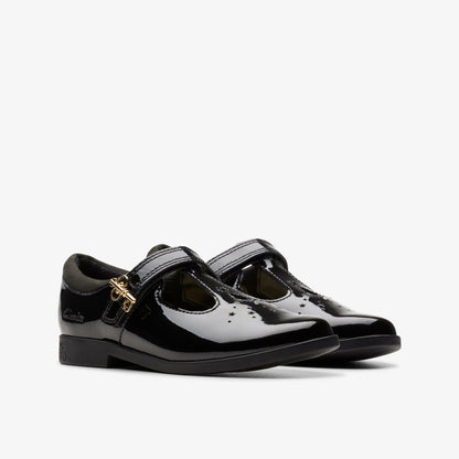 Lock Shine Kid Black Patent | Clarks online - Kids