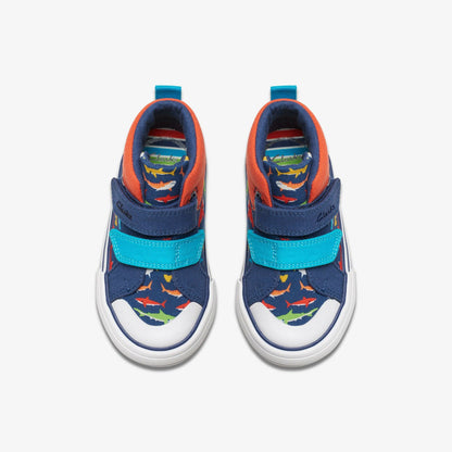 Foxing Save Hi Toddler Navy Print | Clarks for sale - Kids