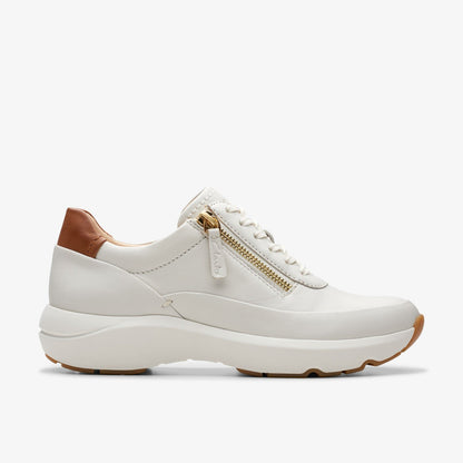Tivoli Zip Off White Leather | Clarks discount - Women