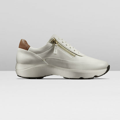 Tivoli Zip Off White Leather | Clarks discount - Women