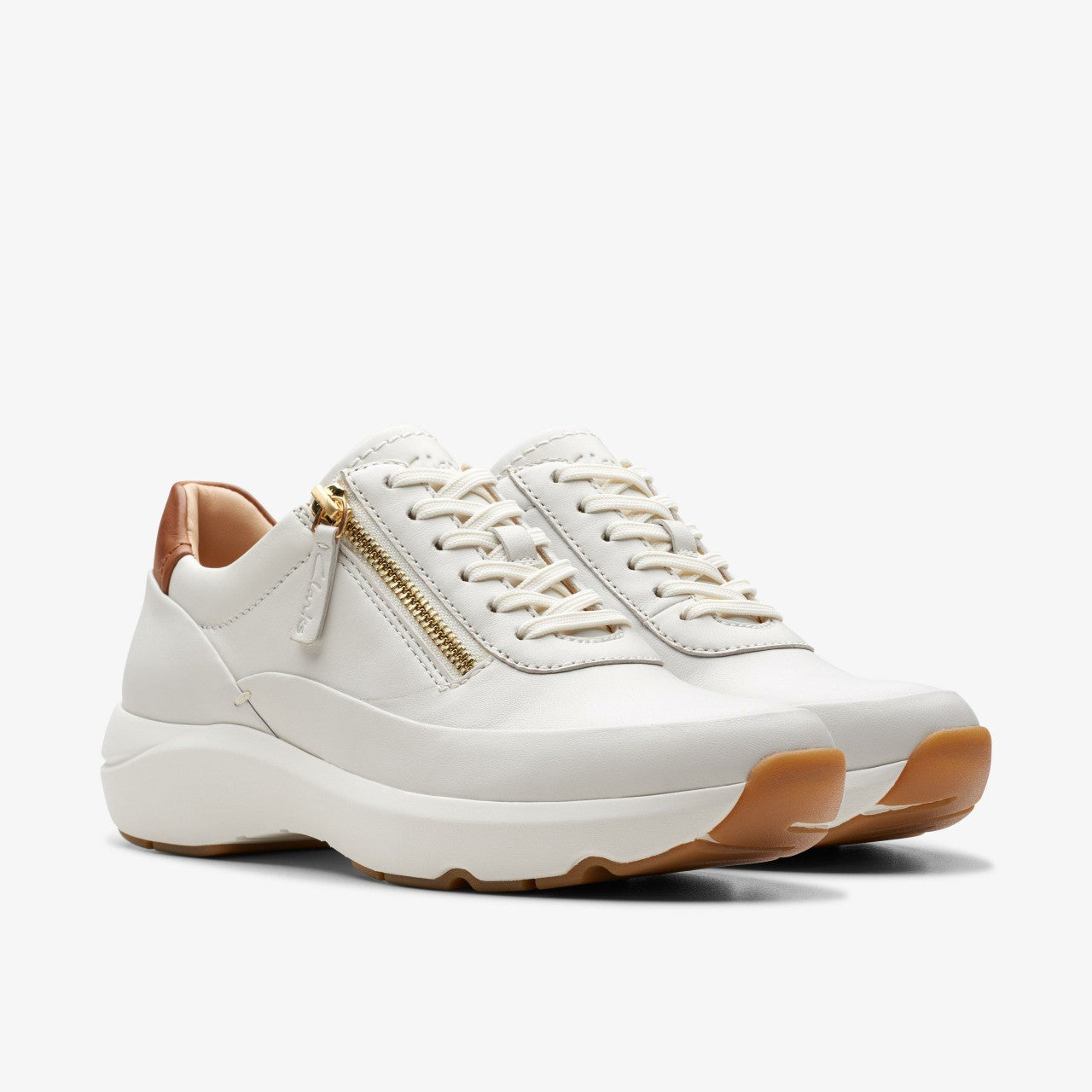 Tivoli Zip Off White Leather | Clarks discount - Women