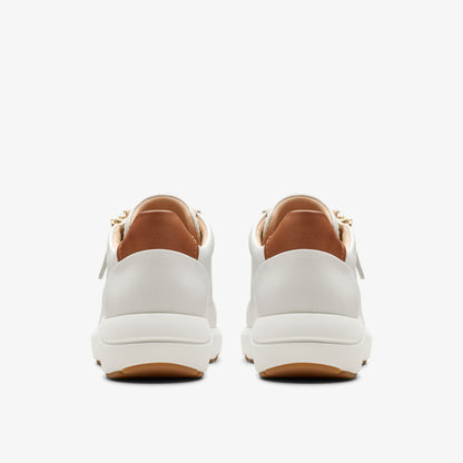 Tivoli Zip Off White Leather | Clarks discount - Women