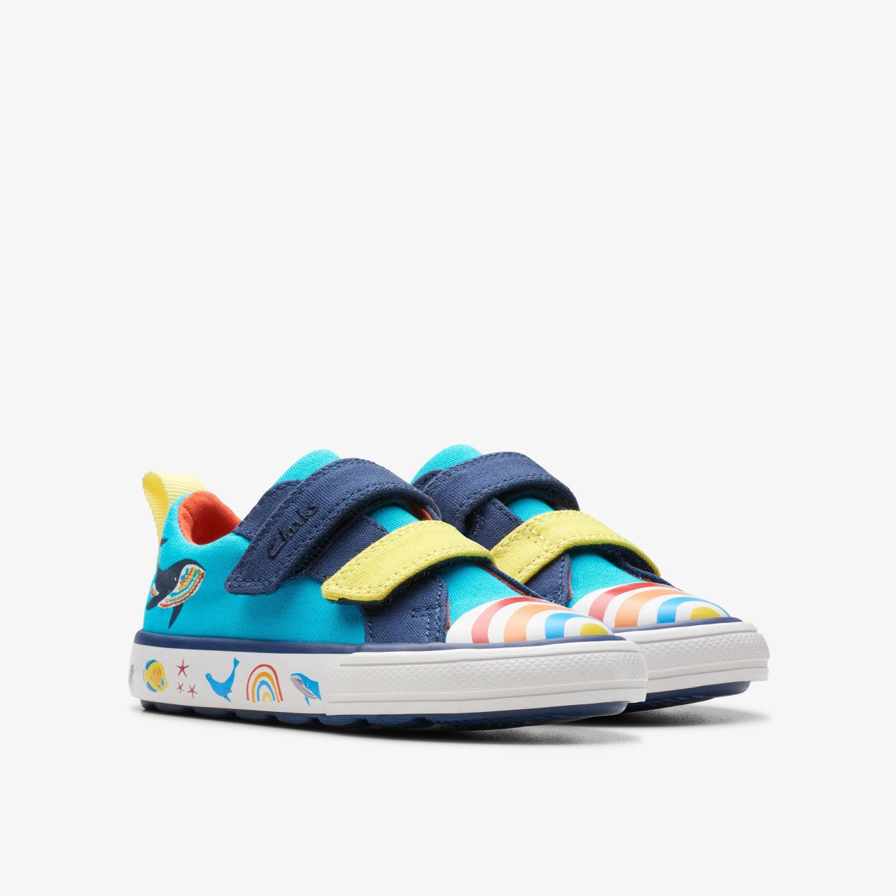 Foxing Ocean Toddler Blue Multicolour | Clarks online - Kids