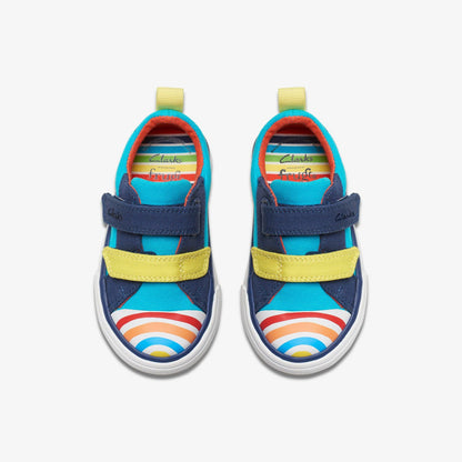 Foxing Ocean Toddler Blue Multicolour | Clarks online - Kids