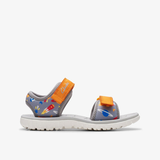 Surfing Tide Kid Grey / Orange | Clarks Sale - Kids