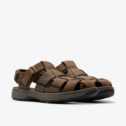 Saltway Cove Dark Brown Leather | Clarks for sale - Men