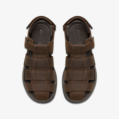Saltway Cove Dark Brown Leather | Clarks for sale - Men
