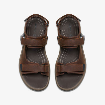 Saltway Trail Dark Brown Leather | Clarks discount - Men