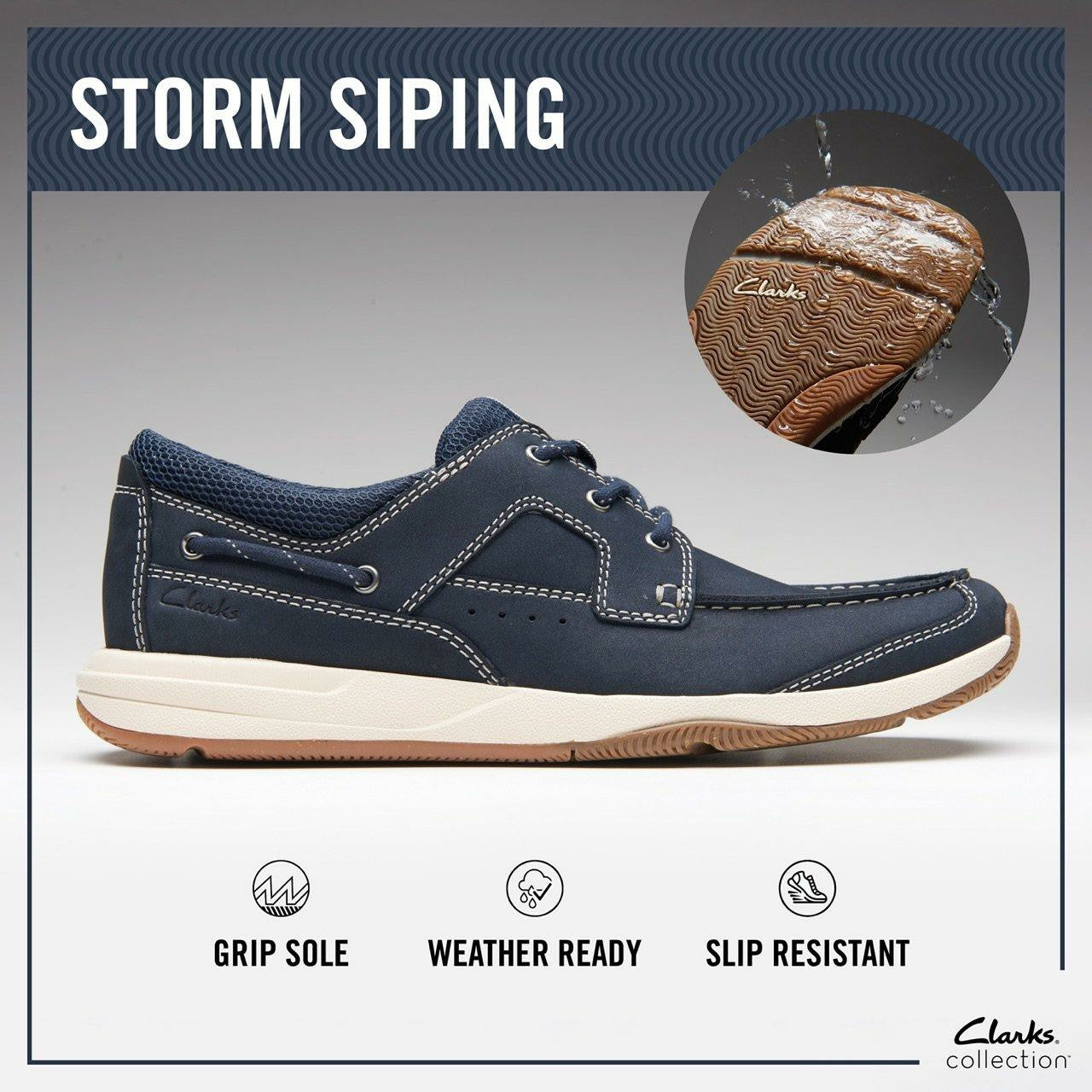 Sailview Lace Navy Nubuck | Clarks discount - Men