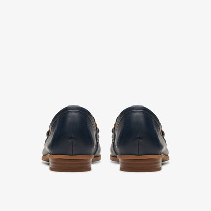 Sarafyna Iris Loafer Navy Leather | Clarks Sale - Women