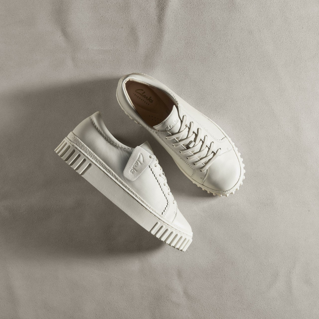 Mayhill Walk Off White Leather | Clarks on Sale - Women