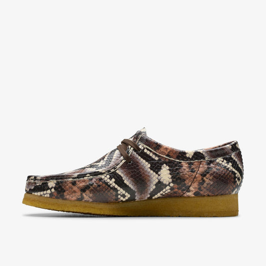 Wallabee Brown Snake Print | Clarks on Sale - Men