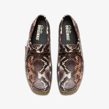 Wallabee Brown Snake Print | Clarks on Sale - Men