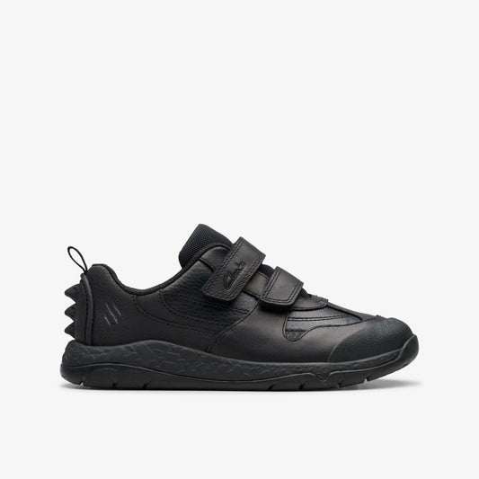 Steggy 2 Pace Kid Black Leather | Clarks outlet - Kids
