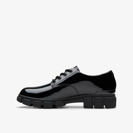 Evyn Lace Kid Black Patent | Clarks discount - Kids
