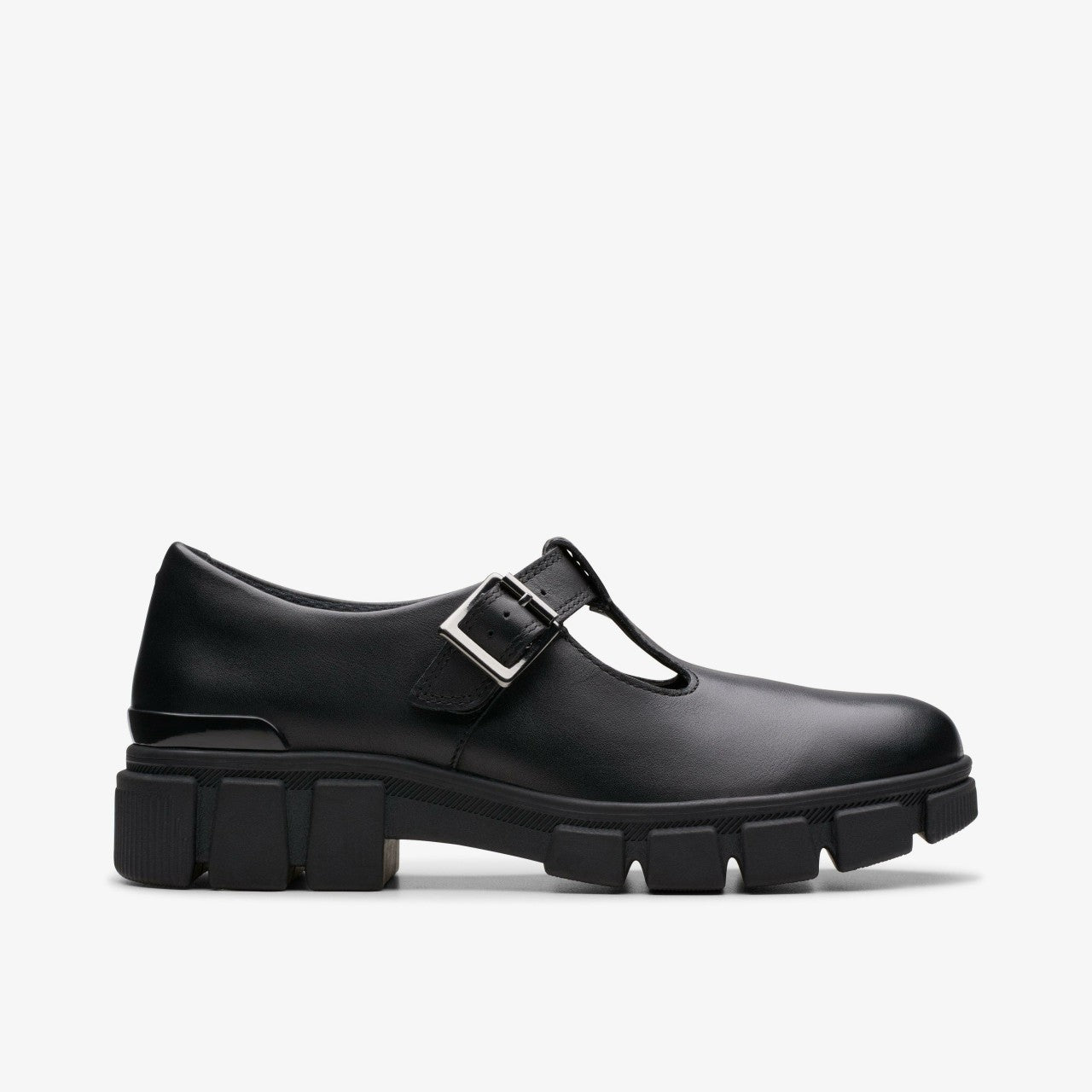 Evyn Bar Youth Black Leather | Clarks Sale - Kids
