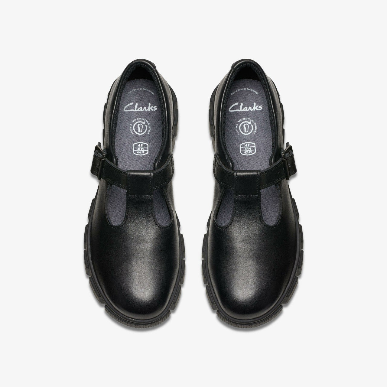 Evyn Bar Youth Black Leather | Clarks Sale - Kids