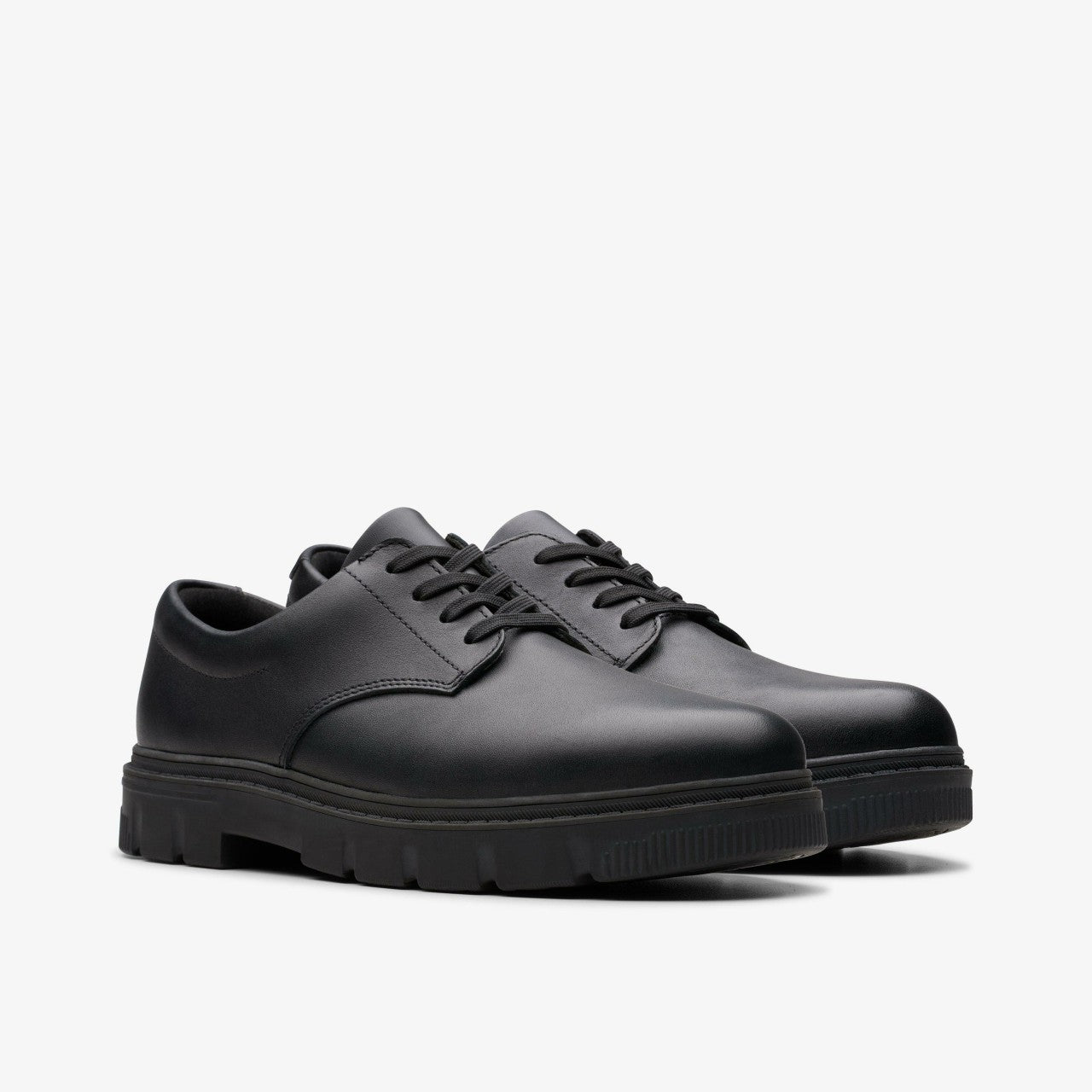 Lorcam Loop Youth Black Leather | Clarks Sale - Kids