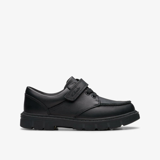 Lorcam Edge Kid Black Leather | Clarks for sale - Kids