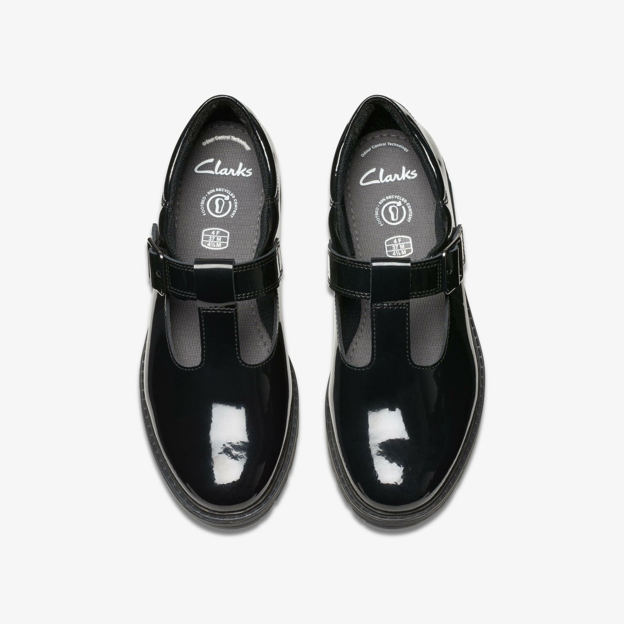 Loxham Bar Youth Black Patent | Clarks discount - Kids