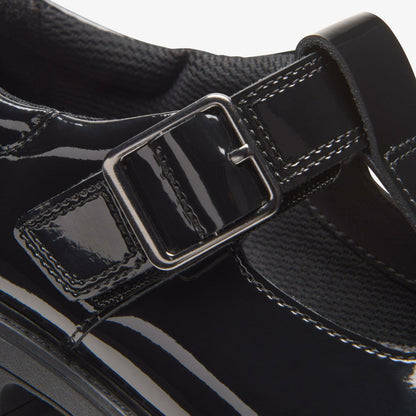 Loxham Bar Youth Black Patent | Clarks discount - Kids
