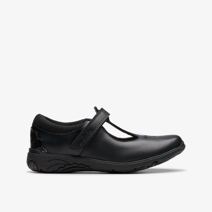 Relda Gem Kid Black Leather | Clarks online - Kids