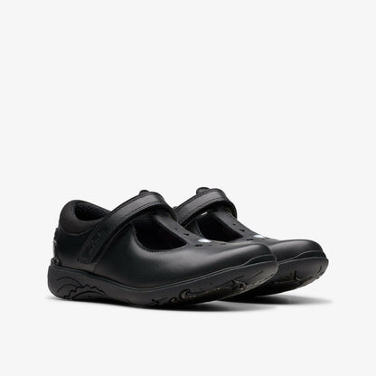 Relda Gem Kid Black Leather | Clarks online - Kids