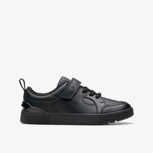Oslo Flare Kid Black Leather | Clarks online - Kids