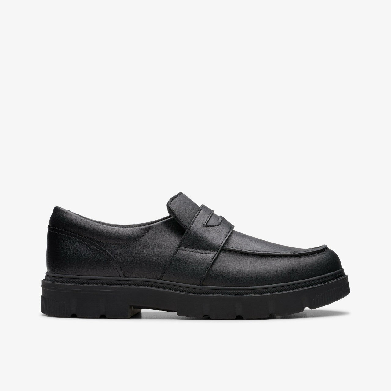 Lorcam Craft Youth Black Leather | Clarks on Sale - Kids