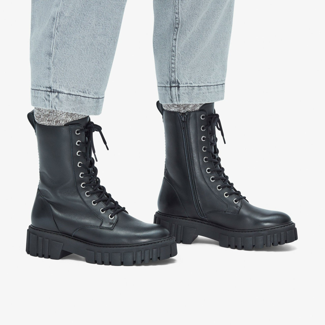 Page Lace Boot Black Leather | Clarks for sale - Women