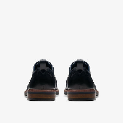 Aldwin Limit Brogue Navy Leather | Clarks on Sale - Men
