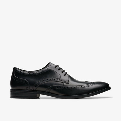 Brandon Limit Brogue Black Leather | Clarks outlet - Men