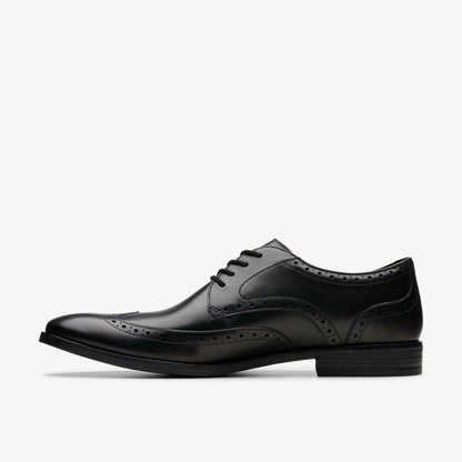 Brandon Limit Brogue Black Leather | Clarks outlet - Men